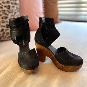 Black Suede Platform Shoes